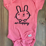 Pink Bunny Onesie | 0-3 mo