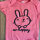 Pink Bunny Onesie | 0-3 mo