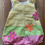 Gingham Floral Romper | 12-18 mo | Goodlad
