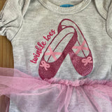 Tinkle Toes Tutu Onesie | 0-3 mo