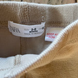 Beige Ribbed Leggings | Zara