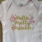 Hello Pretty Princess Onesie | 0-3 mo | Gerber
