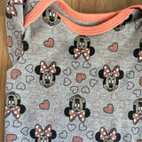 Gray Minnie Onesie | 0-3 mo