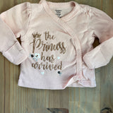 The Princess Has Arrived Side Snap Shirt | 0-3 mo