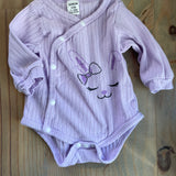 Purple Cat Side Snap Onesie | 0-3 mo | Shein