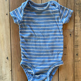 Blue Striped Short Sleeve Onesie | Carter's