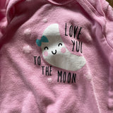 I Love You To The Moon Sleep Gown | newborn