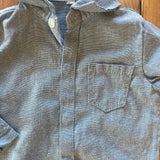 Blue Button Up Long Sleeve Onesie