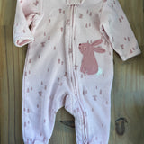 Pink Bunny Zip Up Pajama | 0-3 mo | Carter's