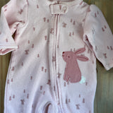 Pink Bunny Zip Up Pajama | 0-3 mo | Carter's
