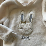 White Bunny Fleece Sweatshirt | 2T