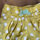 Yellow Polkadots Shorts | 12-18 mo | Carter's