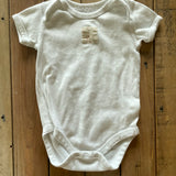 White Burts Bees Short Sleeve Onesie | Burts Bees