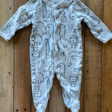 Dino Zip Up Pajama | 6-9 mo | Sterling Baby