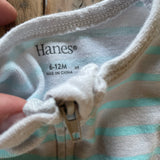 Striped Romper | 6-9 mo | Hanes