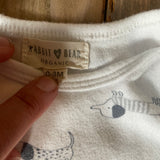 Organic Puppy Short Sleeve Onesie | Rabbit + Bear
