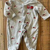 Fire Truck Button Up Pajama | 0-3 mo | Carter's