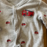 Fire Truck Button Up Pajama | 0-3 mo | Carter's