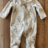 Fleece Zip Up Pajama | 0-3 mo | Carter's