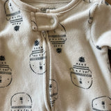 Fleece Zip Up Pajama | 0-3 mo | Carter's