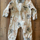 Owl Zip Up Pajama | 0-3 mo | Burt's Bees