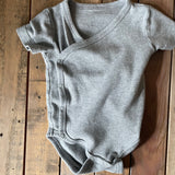 Grey Wrap and Snap Onesie