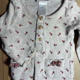 Gray Floral Cardigan | 9-12 mo | Daisy Fuentes