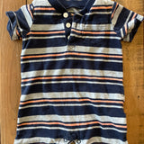 Stripe Button Up Romper | 9-12 mo | Carter's