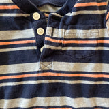 Stripe Button Up Romper | 9-12 mo | Carter's