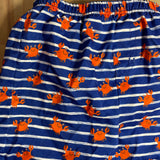 Blue Stripe Crab Shorts | 12-18 mo