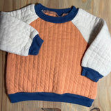 Quilted Sweatshirt | 9-12 mo | Chick Pea
