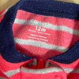 Red Stripe Truck Zip Up Pajama | 9-12 mo | Carter's