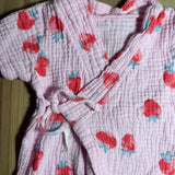 Strawberry Muslin Romper | 0-3 mo