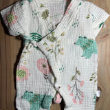 Bear Muslin Romper | 0-3 mo