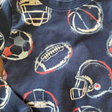 Football Zip Up Pajama | 2T | Member's Mark