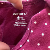 Plum Polkadot Onesie | 3-6 mo | Carter's