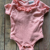 Pink Ruffle Short Sleeve Onesie | Nicole Miller