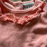 Pink Ruffle Short Sleeve Onesie | Nicole Miller