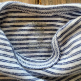 Blue and White Striped Short Sleeve Onesie