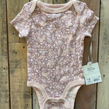Floral Pink Short Sleeve Onesie | Cloud Island