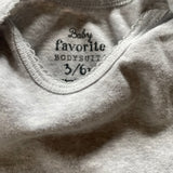 Plain Grey Short Sleeve Onesie | Baby Favourite