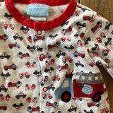 Fire Truck Zip Up Pajama | 3-6 mo | Duck Duck Goose