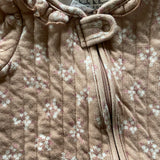 Beige Mom Quilted Zip Up Pajama | Nicole Miller