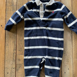 Navy Striped Polo Romper | Ralph Lauren