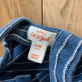 Stripe Blue Romper | 0-3 mo | Cat & Jack