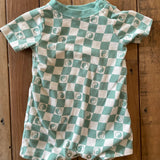 Millenial Checkered Romper | 0-3 mo | Garanimals