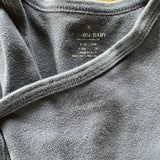 Dark Grey-Blue Wrap & Snap Onesie
