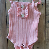 Ribbed Baby Pink Onesie | 0-3 mo