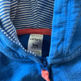 Blue Shark Zip Up Sweater | 0-3 months | Carter's